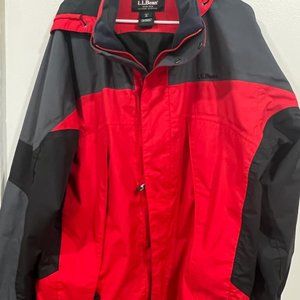 L.L.Bean men's hoodie zippered waterproof parka jacket size L (Large) 100% Nylon